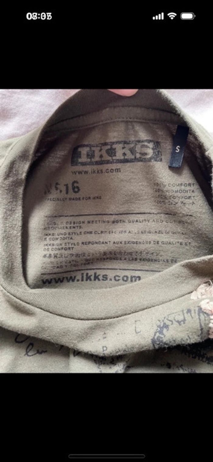 Tee shirt manche longue ikks taille S - photo numéro 4