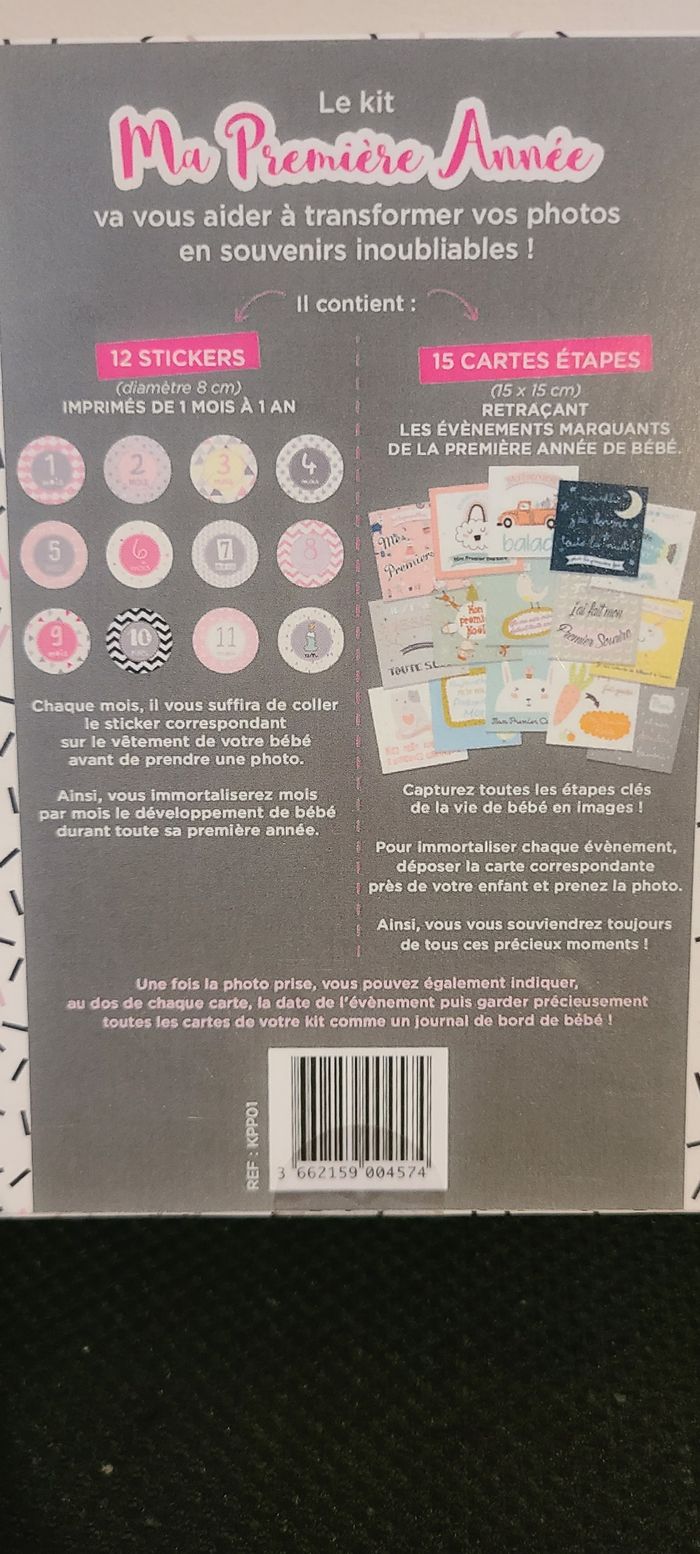 Kit photos souvenirs bébé fille : ma première année - photo numéro 2