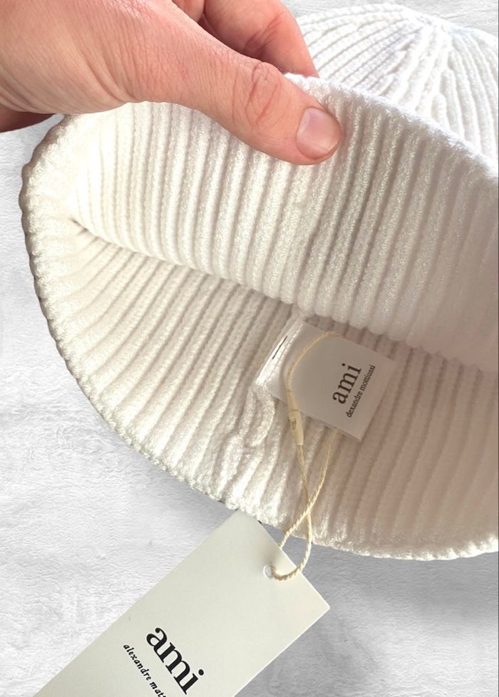 Bonnet Ami Paris Blanc Neuf - photo numéro 3