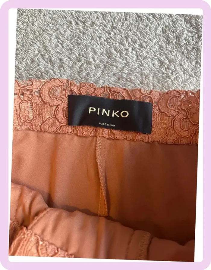Pantalon Pinko rose dentelle – taille 38 IT FR 34 – chic & ultra féminin - photo numéro 2