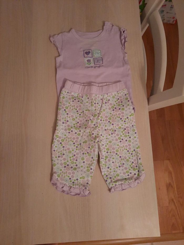 Ensemble body et pantacourt fille 6 mois
