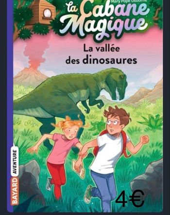 Livre « la cabane magique, la vallée des dinosaures » - bon état 