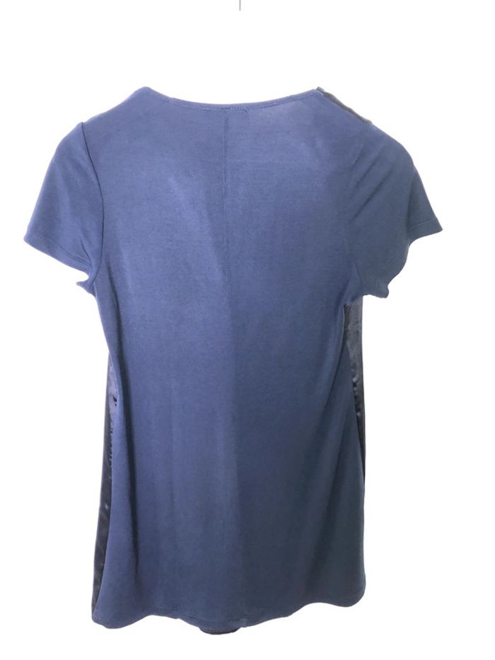 Tunique satinée Promod bleu marine motifs fleurs taille M / 38 40 très bon état - photo numéro 11