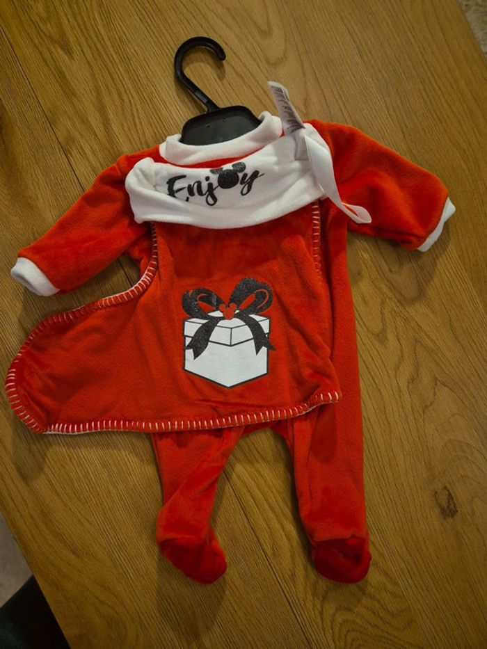Pyjama mickey disney noel naissance 50 cm neuf - photo numéro 4