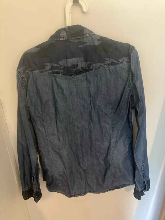 Chemise imitation jeans - photo numéro 3
