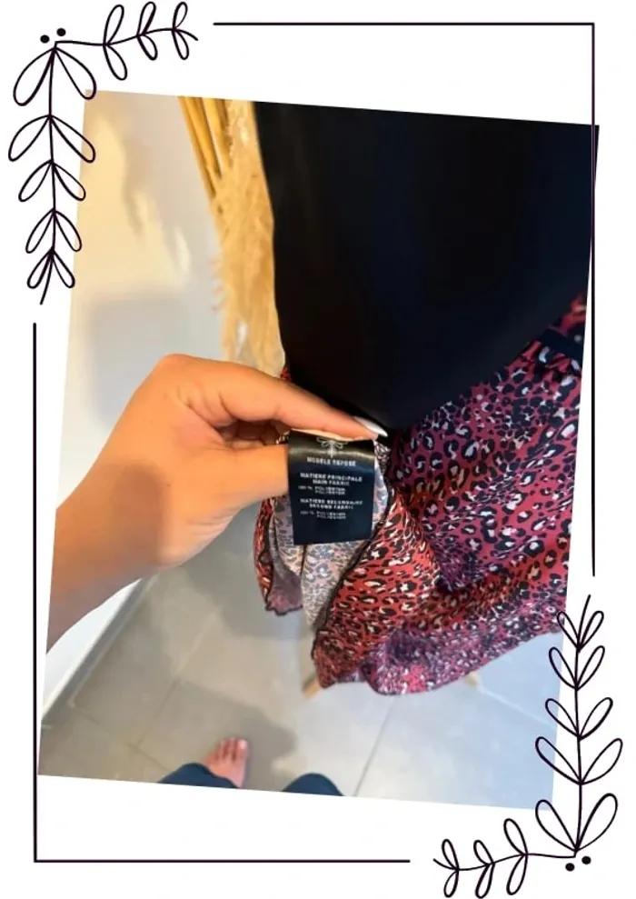 Robe fluide léopard rouge et noir - photo numéro 8