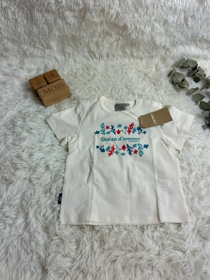 T-shirt océan d’amour à l’aise Breizh taille 24 mois