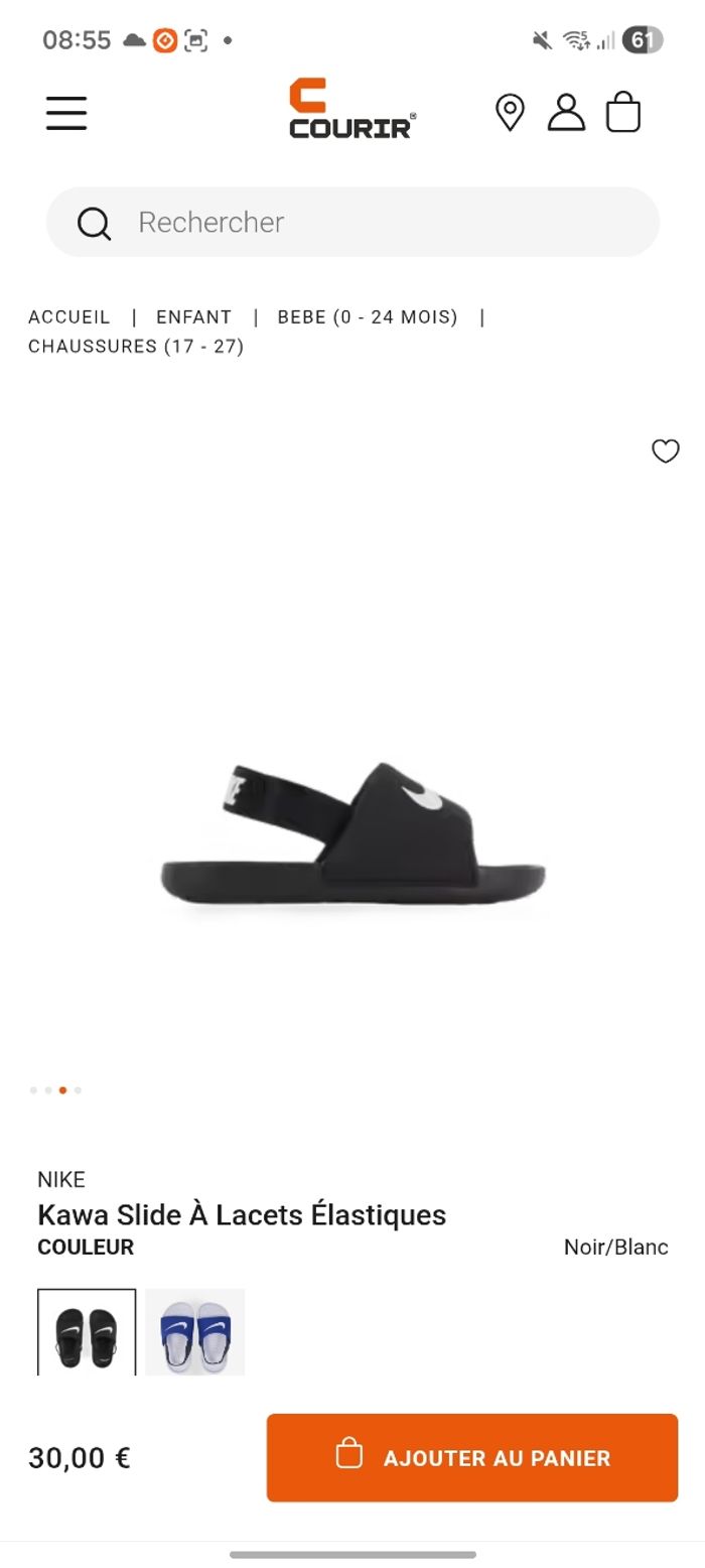 Claquette Nike kawa slide baby P26 neuve - photo numéro 9