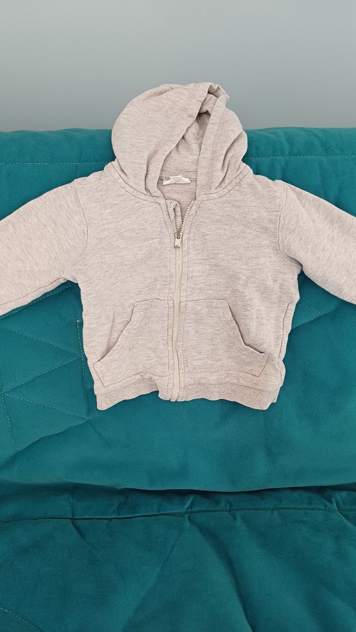 Sweat a capuche zippé Vert Baudet 12 mois