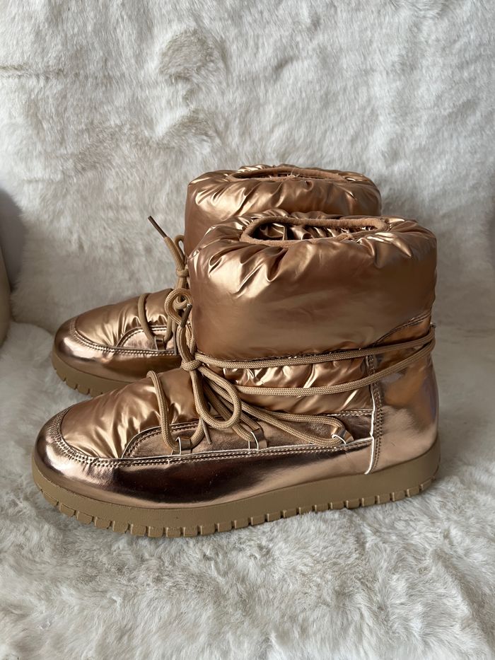 Après ski, bottines dorés pointure 40