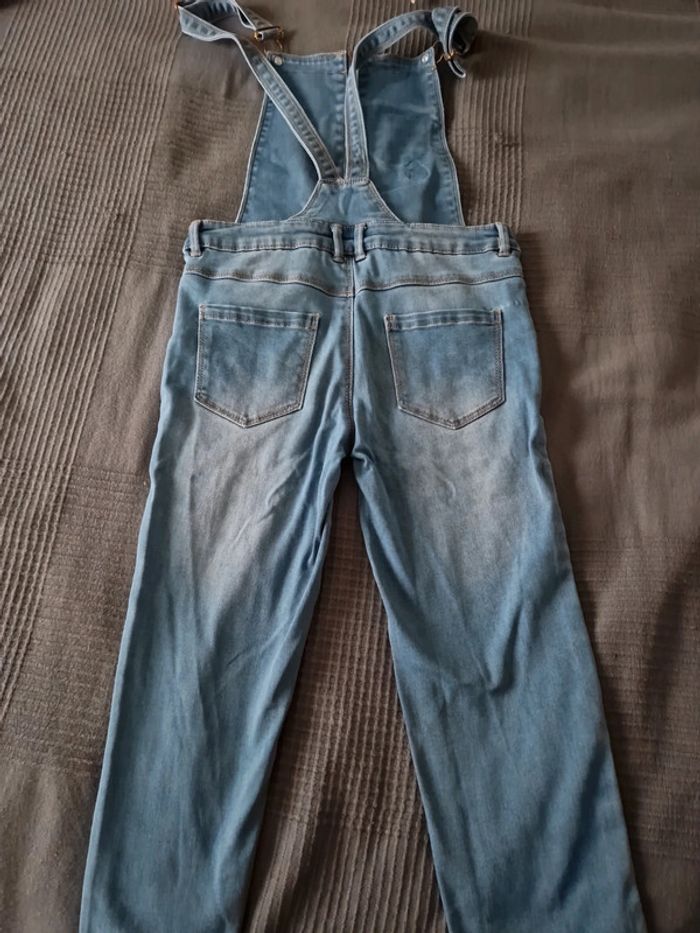 Salopette toile jean fille - photo numéro 6