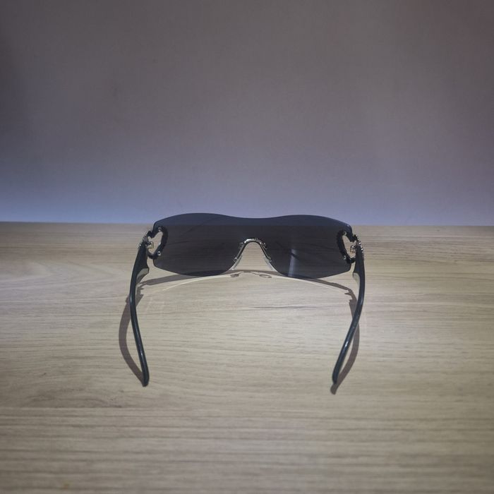 Lunettes de Soleil Coeur Doré - Y2K Vintage 90s-2000s - Unisexe Sunglasses - Verres Teintés  Noirs - photo numéro 3