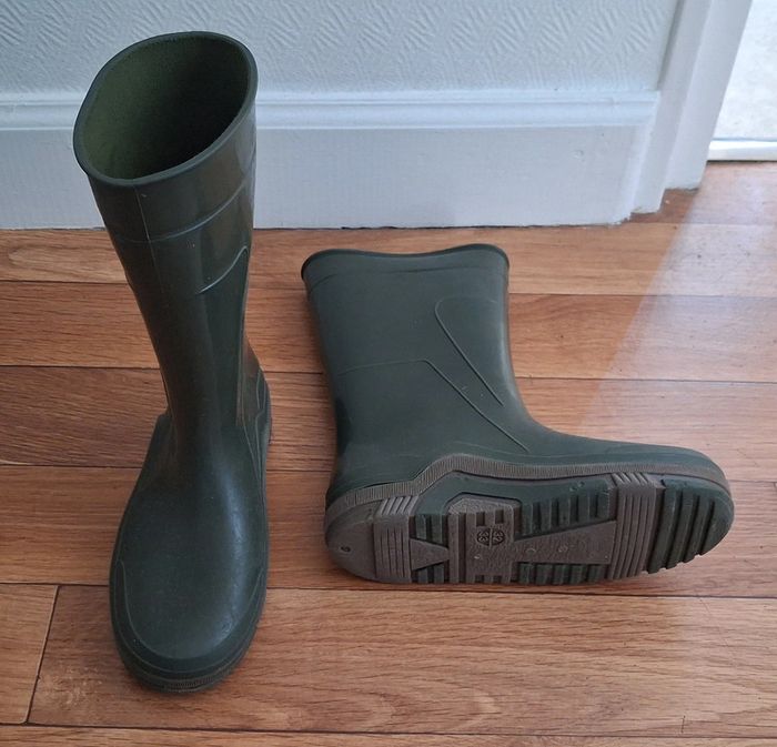 Bottes en caoutchouc kaki Pointure 32/33 - photo numéro 9