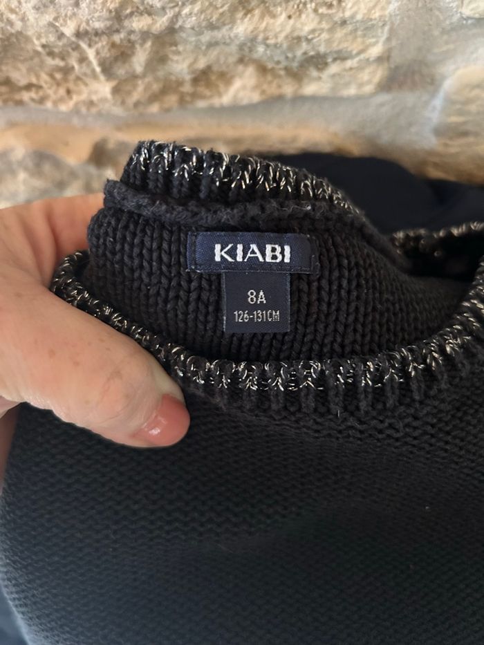 Pull en maille noir - taille 8 ans - photo numéro 3