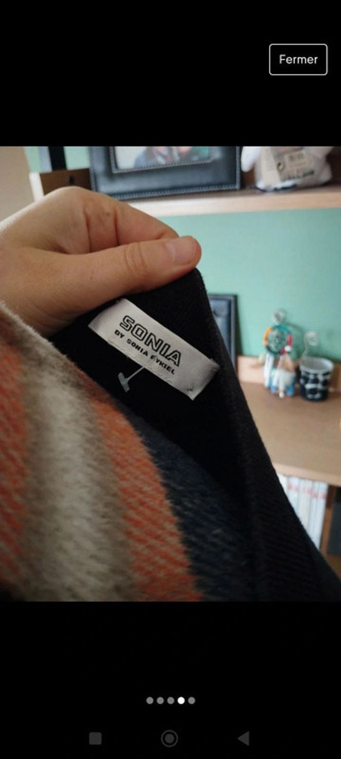 Robe simple casual vintage Sonia Rykiel taille s bleu noir - photo numéro 4