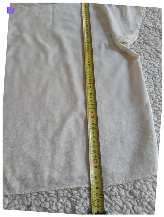 SOIE 100% Haut blanc en soie Claude de Saivre – 100% soie - photo numéro 5