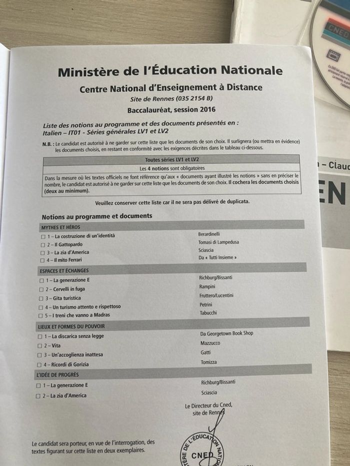 Fascicules CNED - Italien - - photo numéro 14