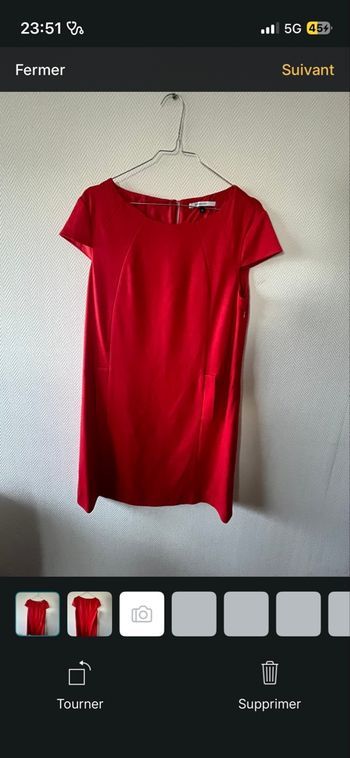 Robe rouge élégante  Sud Express taille 38 