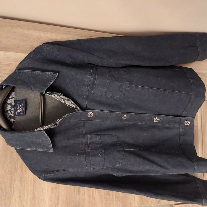 Veste en jean bleu marine Bleu de Sym - photo numéro 1