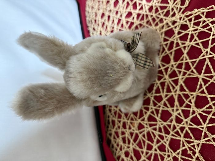 doudou lapin flo vichy marron - photo numéro 2