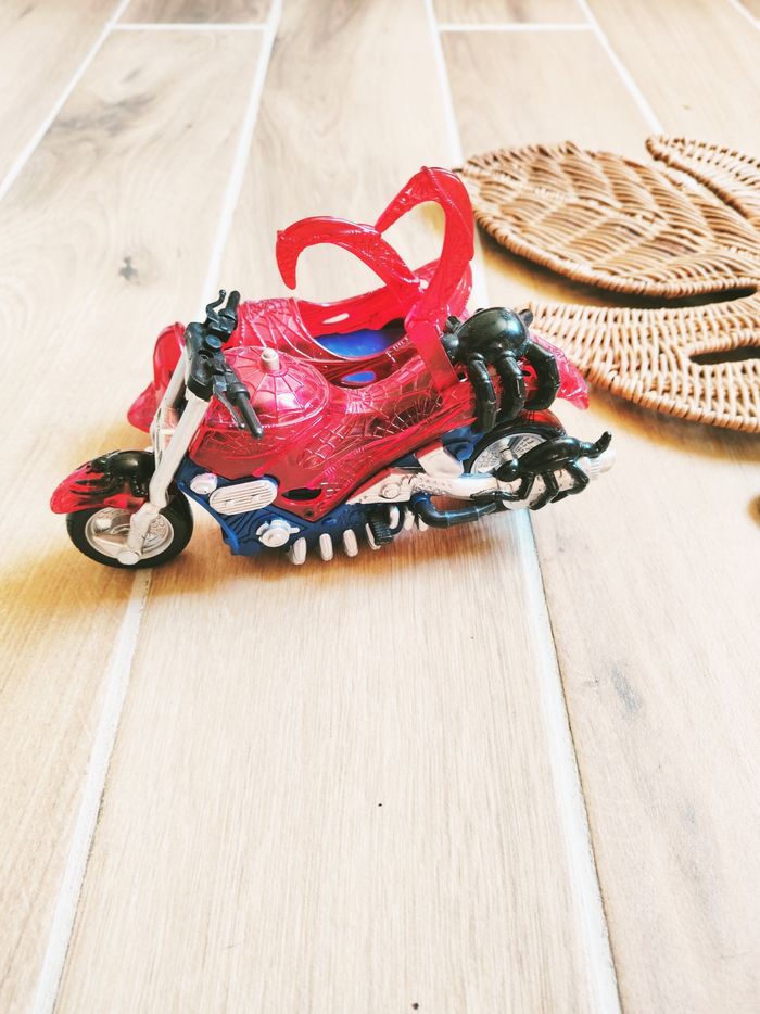 💫Spider-man véhicule moto side car web cycle Toy Biz 1998 - photo numéro 4