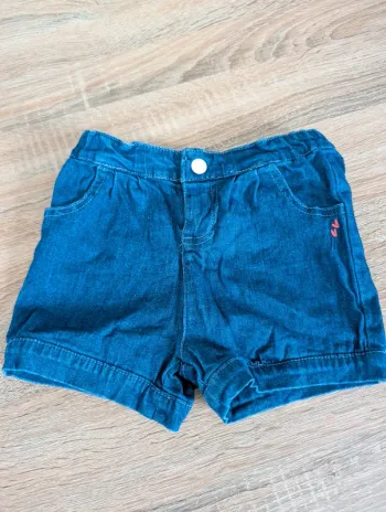Short jeans bleu