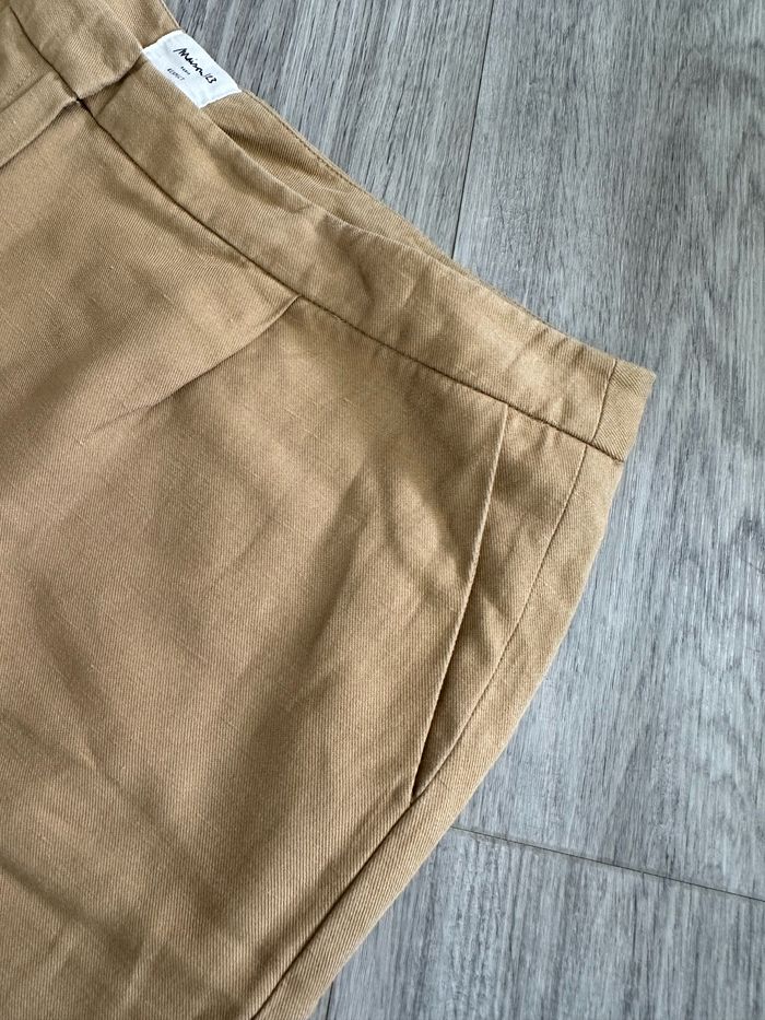 Pantalon chino beige coton et lin Maison 123 T44/46 2XL/3XL - photo numéro 4