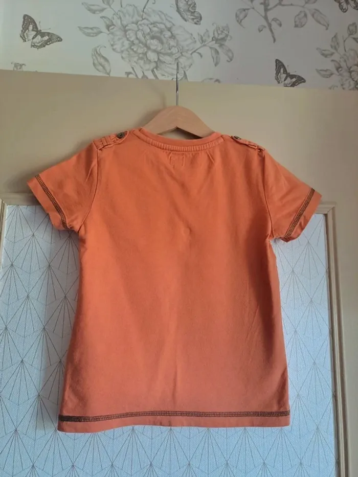 T-shirt garçon 5 ans terre de marins orange comme neuf - photo numéro 7