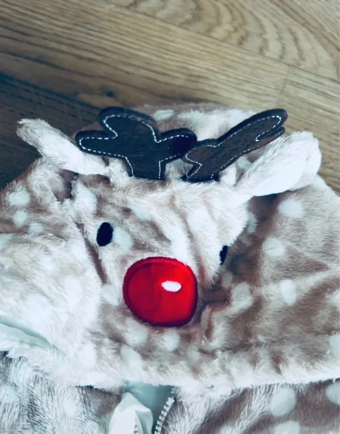 Jolie Combinaison bébé Noël 🎄 duveteuse polaire - photo numéro 3