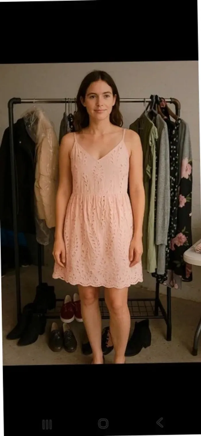 Robe rose saumon neuve qualité italienne