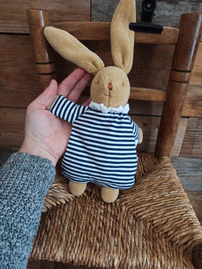 Peluche lapin trousselier hochet tbe - photo numéro 6