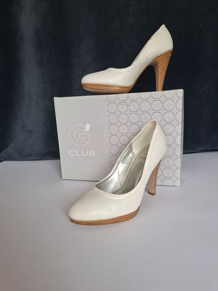 Escarpins blancs Gemo – taille 38 - photo numéro 2