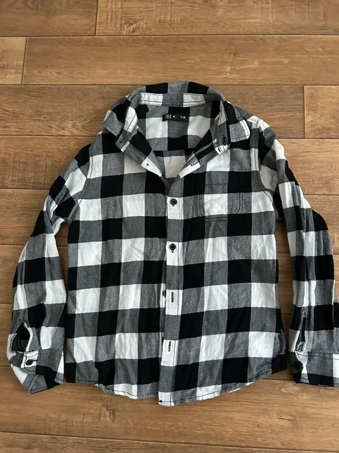 Chemise à carreaux 7-8 ans