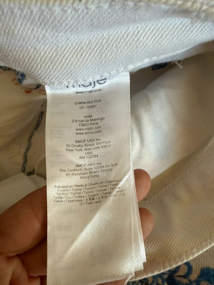 Pantalon blanc droit maje taille 36 neuf sans étiquette - photo numéro 9