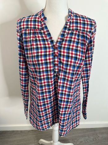 Chemise à carreaux bleu blanc rouge Kiabi t40 L