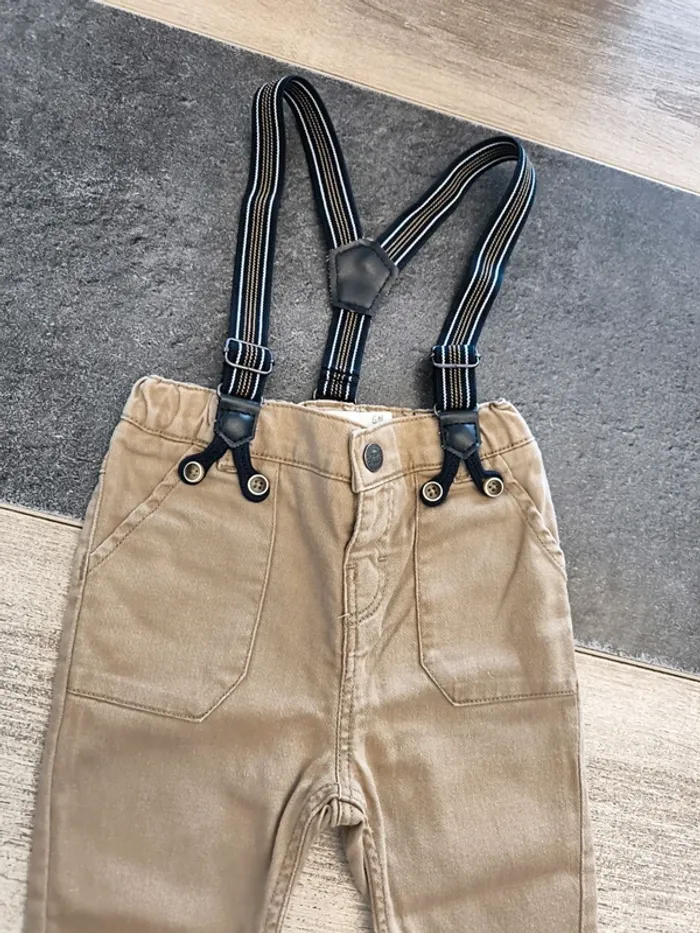 Pantalon Chino etsa paire de bretelles garçon 6 mois Orchestra - photo numéro 5