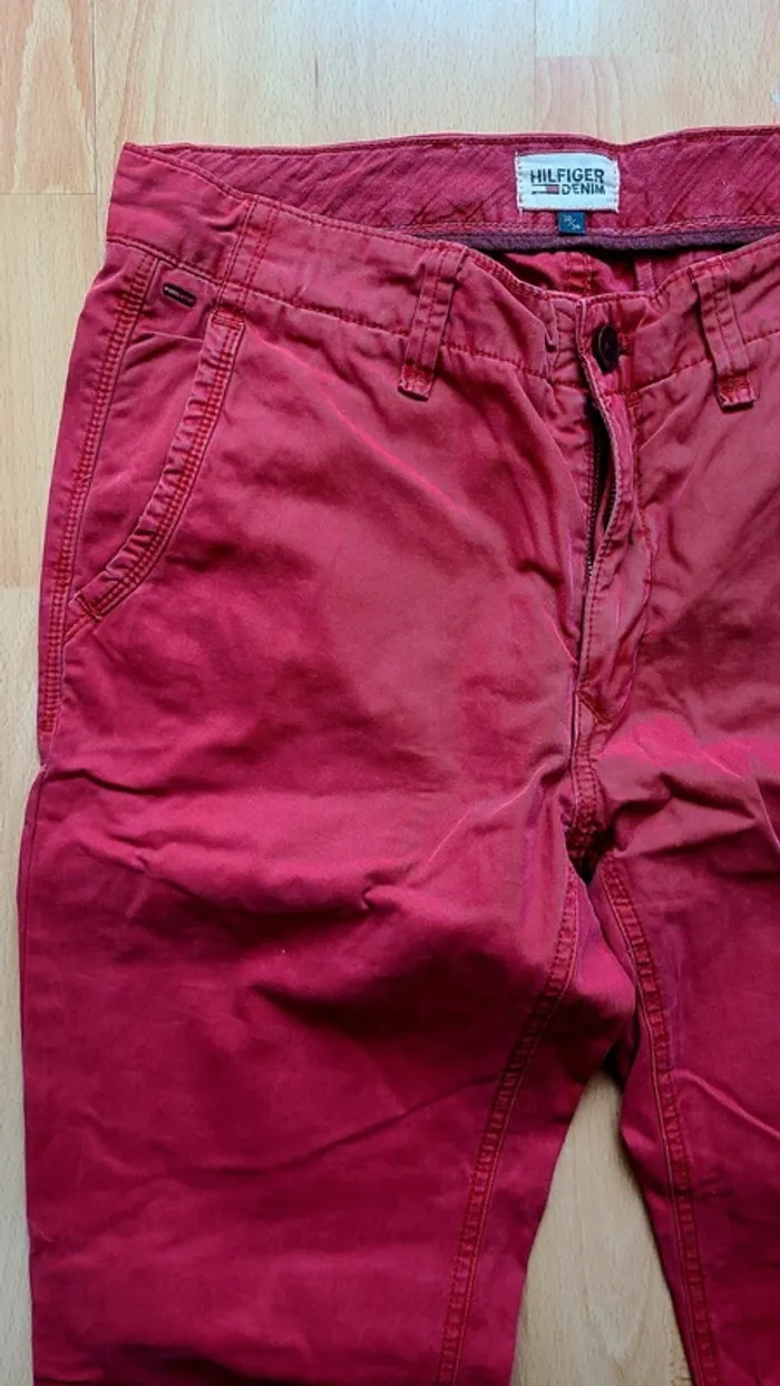 Pantalon chino rouge Tommy Hilfiger W30 L34 - photo numéro 2