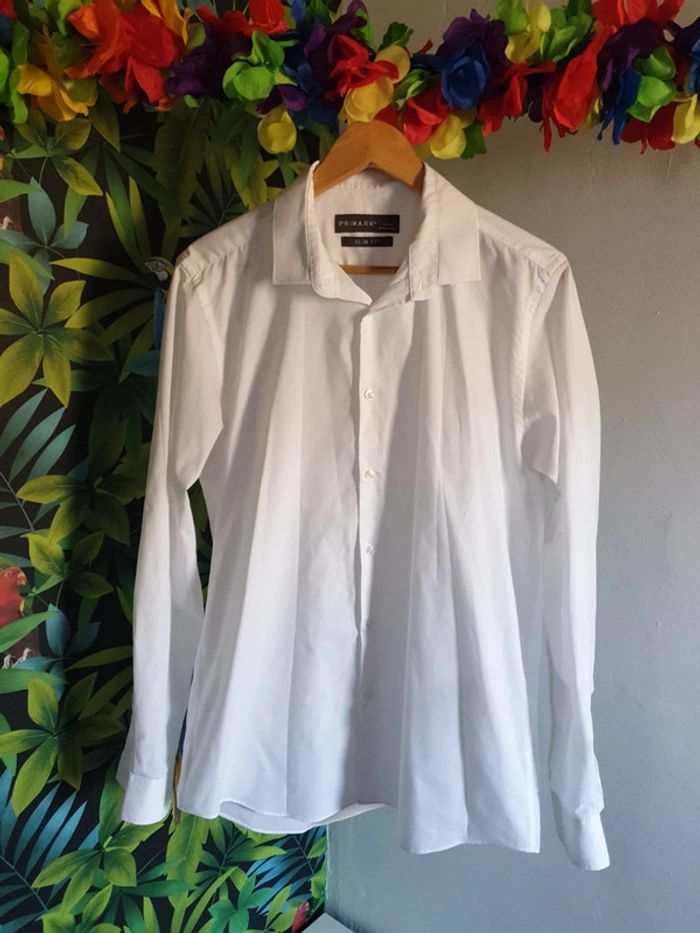 Chemise basique blanche slim fit