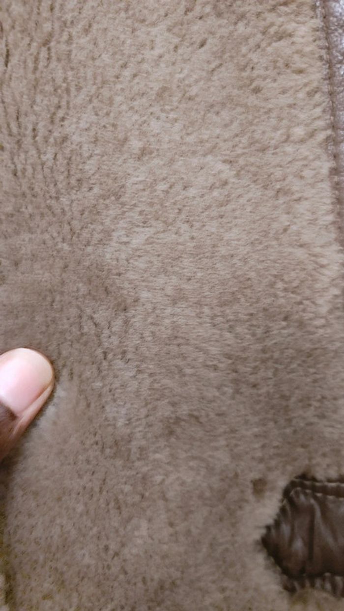 Manteau vintage en peau de mouton retourné shearling montone sheepskin réversible - photo numéro 14