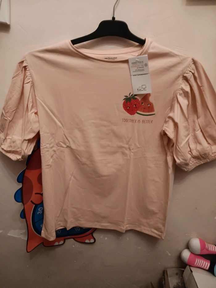 Tee-shirt manches ballons 14 ans pas de vinted go vertbaudet neuf