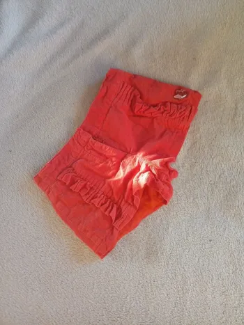 Short velours rouge