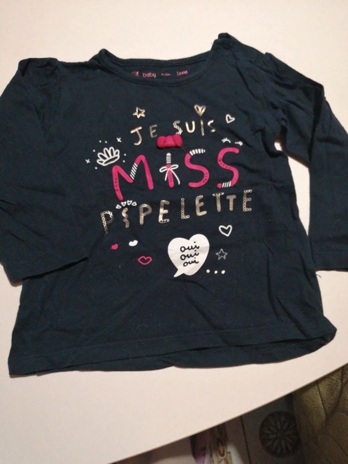 Tee-shirt manches longues miss pipelette - photo numéro 2