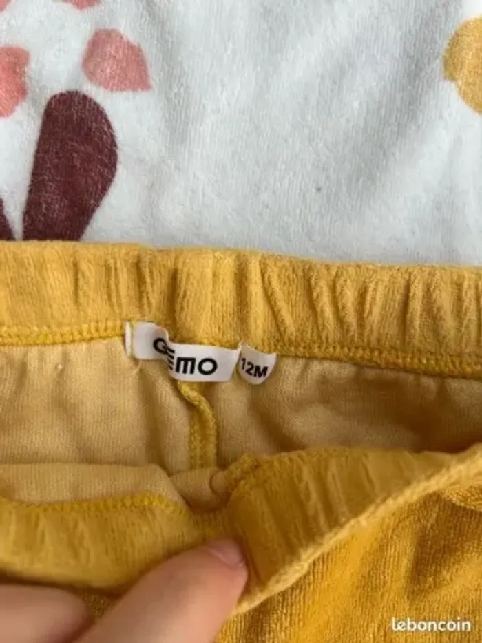 Pyjama d'hiver deux pièces en velours bébé fille - 12 mois - photo numéro 4