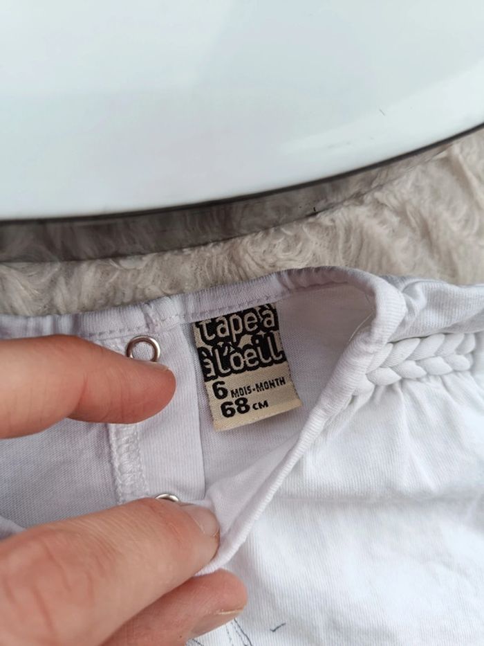 Ensemble (tee shirt manches longues+pantalon) Fille 6 mois Tao - photo numéro 7