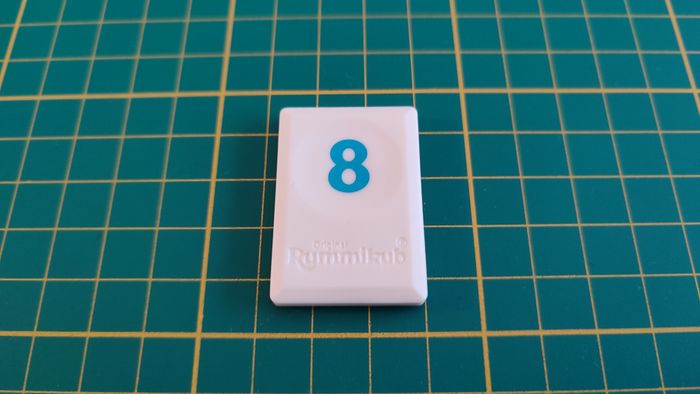 Tuile chiffre 8 huit bleu pièce détachée L'original Rummikub chiffres M&M Ventures 2014 #E31