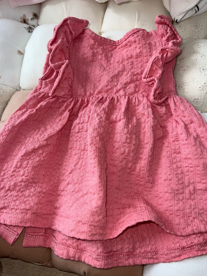 Petite robe vieux rose bébé taille 1 mois - photo numéro 3