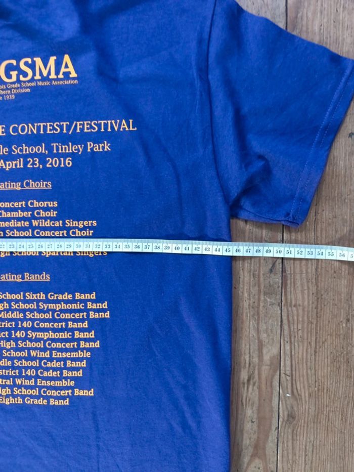 T-shirt festival vintage Illinois grade school music IGSMA 2016 S - photo numéro 6