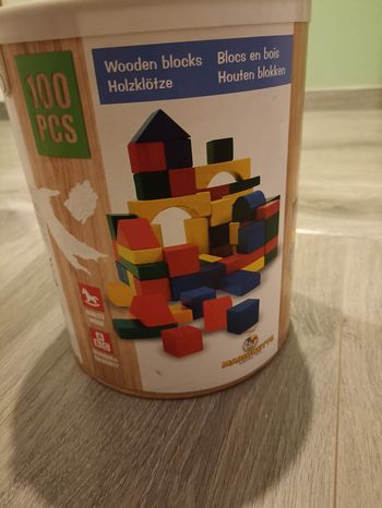 Jeu cubes bois divers couleur