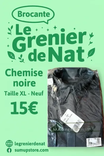 Chemise noire xl homme neuf