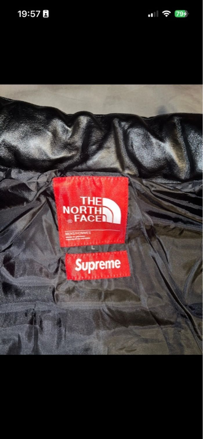 Blouson North Face&supreme officiel cuir souple édition limitée très rare - photo numéro 3